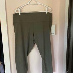 Olive Green High-Waisted Leggings